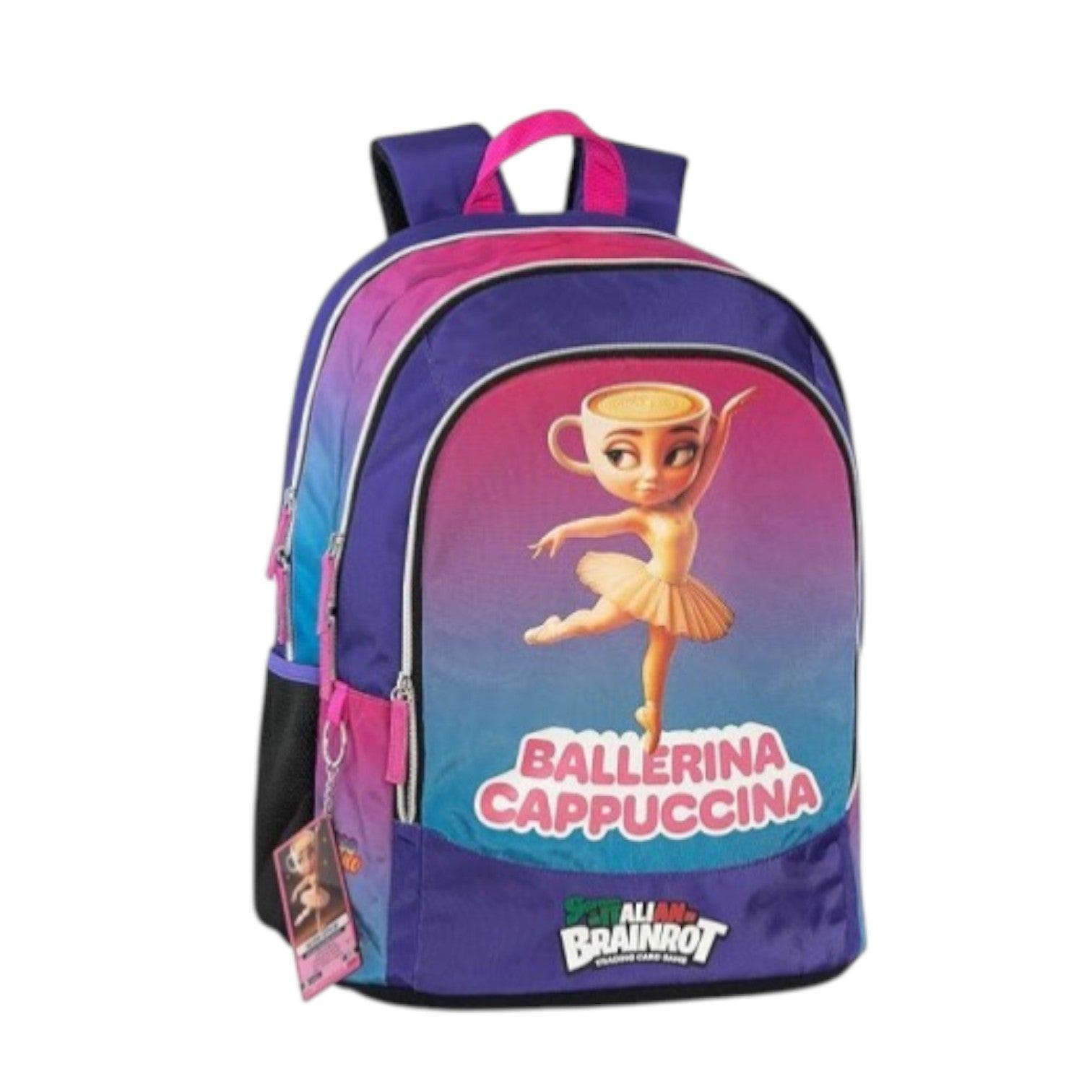 Zaino scuola Panini Skifidol Ballerina Cappuccina 3 zip 44cm