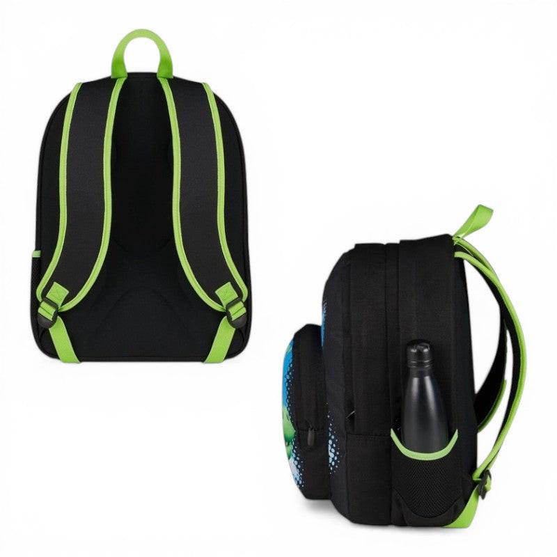 Zaino scuola Seven Bombardiro Crocodillo Brainrot con astuccio 3 zip.