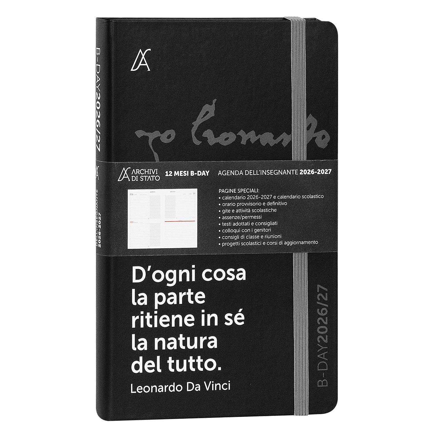 Agenda Insegnanti 12 Mesi 2026/2027 Bi-Day Archivio di Stato Da Vinci - foto 1