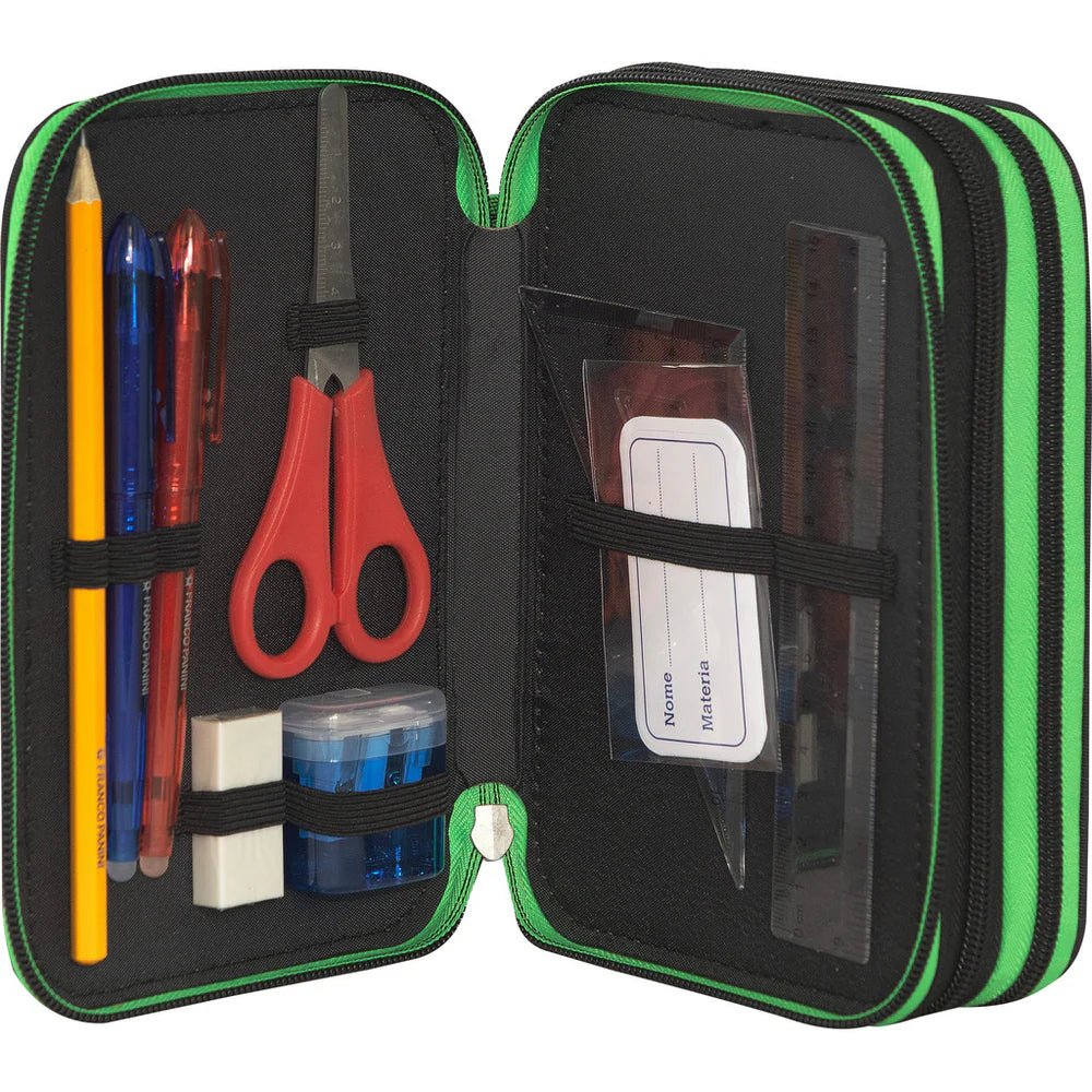 Astuccio 3 Zip Pixel Minecraft Panini – Completo 2025 - Quiscuola.it – Zaini, Astucci e Diari Scuola