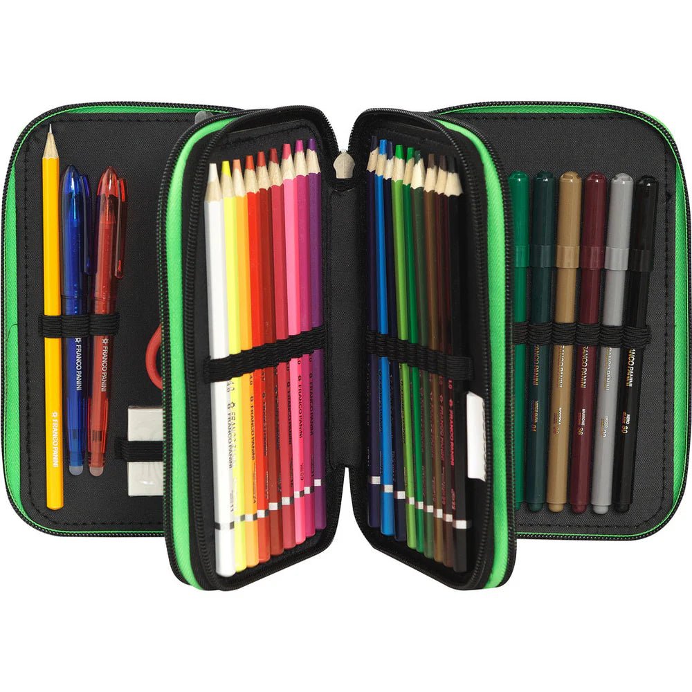 Astuccio 3 Zip Pixel Minecraft Panini – Completo 2025 - Quiscuola.it – Zaini, Astucci e Diari Scuola
