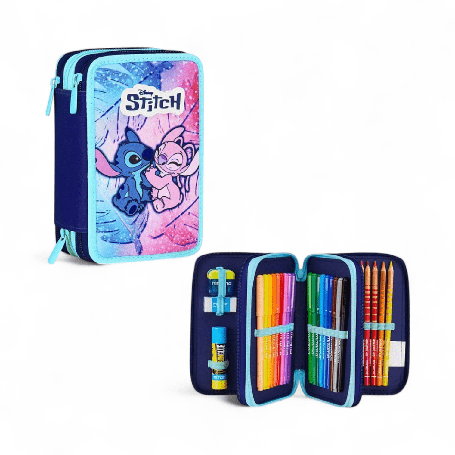 Astuccio 3 Zip Seven Lilo & Stitch Completo Seven - Quiscuola.it – Zaini, Astucci e Diari Scuola