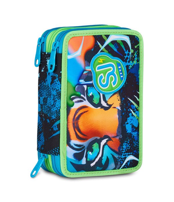 Astuccio 3 Zip SJ Gang AIR TIGER con 45 Pezzi Inclusi - Quiscuola.it – Zaini, Astucci e Diari Scuola