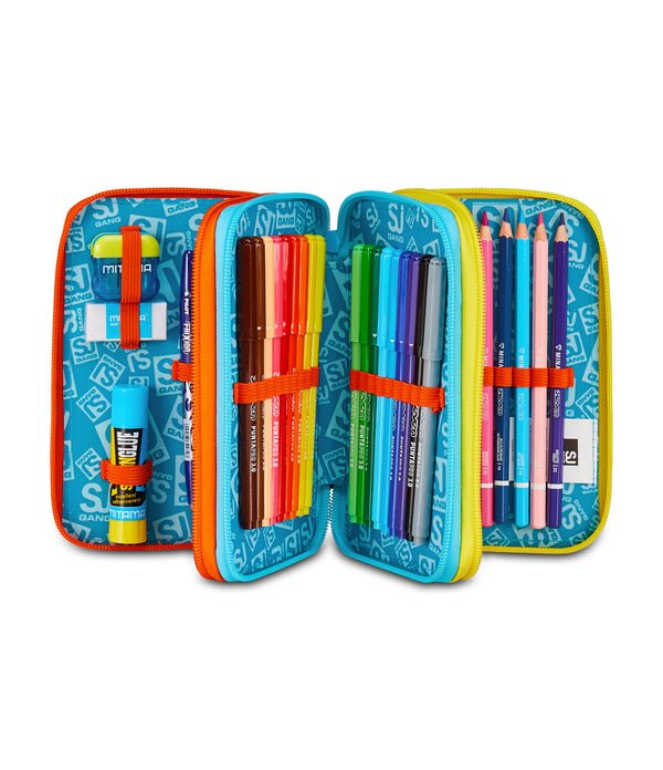 Astuccio 3 Zip SJ Gang DRAGON GLIDE con 45 Pezzi - Quiscuola.it – Zaini, Astucci e Diari Scuola