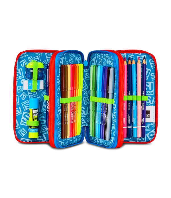 Astuccio 3 Zip SJ Gang Fantasys Boy – Completo Scuola 45 Pezzi - Quiscuola.it – Zaini, Astucci e Diari Scuola