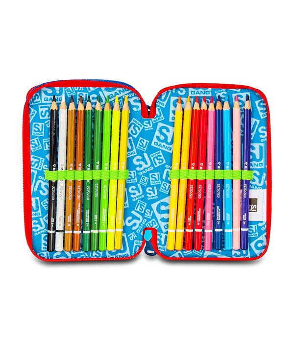 Astuccio 3 Zip SJ Gang Fantasys Boy – Completo Scuola 45 Pezzi - Quiscuola.it – Zaini, Astucci e Diari Scuola