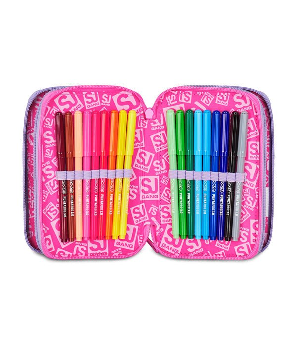 Astuccio 3 Zip SJ Gang Fantasys Girl – Completo 45 Pezzi - Quiscuola.it – Zaini, Astucci e Diari Scuola
