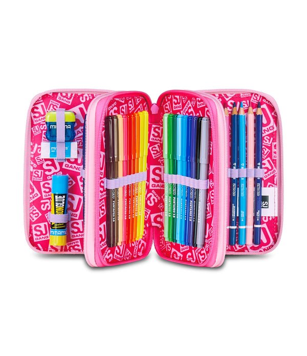 Astuccio 3 Zip SJ Gang FlyUnicorn Girl – Completo 45 Pezzi - Quiscuola.it – Zaini, Astucci e Diari Scuola