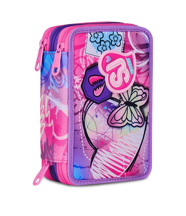 Astuccio 3 Zip SJ Gang Tinypatch Girl – Completo 45 Pezzi - Quiscuola.it – Zaini, Astucci e Diari Scuola