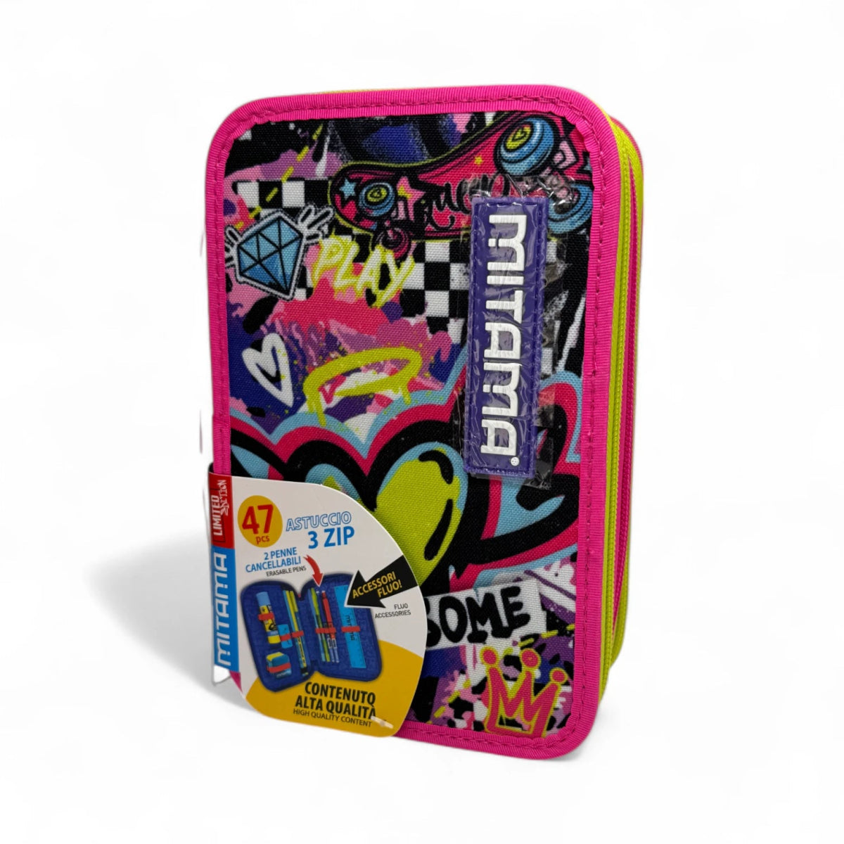 Astuccio Mitama 3 Zip Urban Queen 2025 – 47 Pezzi Inclusi - Quiscuola.it – Zaini, Astucci e Diari Scuola