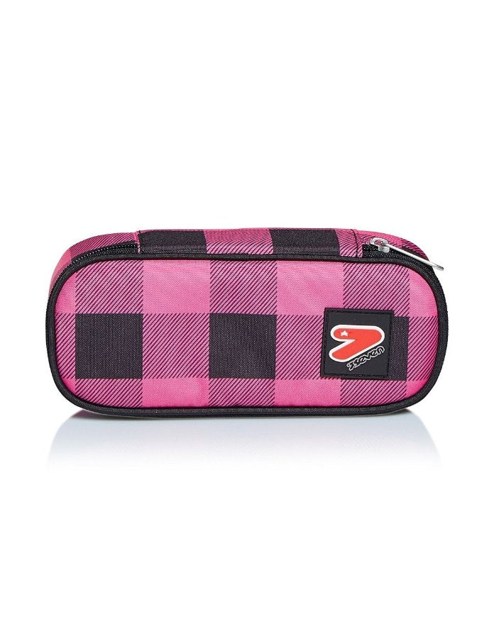 Astuccio ovale SEVEN College Girl Round Plus con scomparto interno, elastici e taschino con zip - foto 2