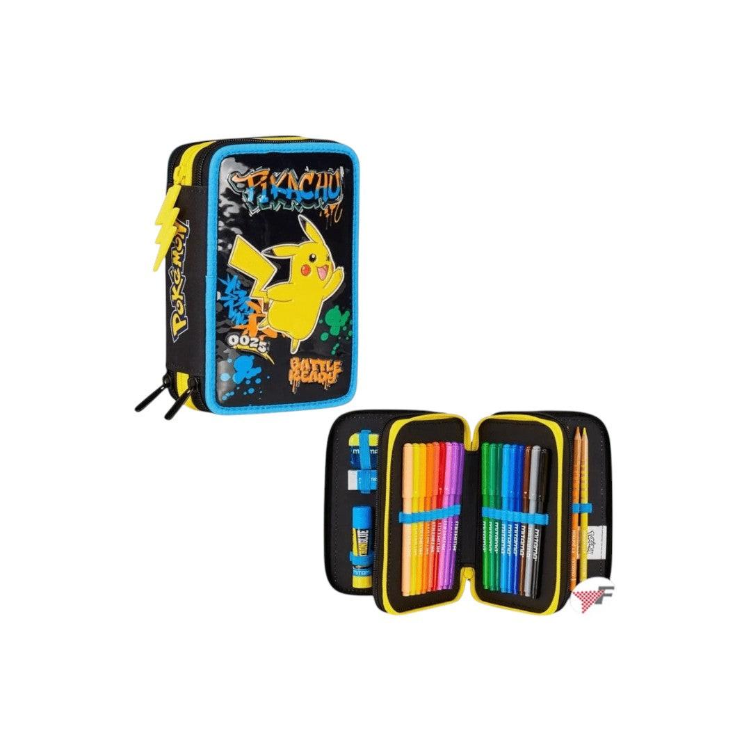 Astuccio Pokémon 3 Zip Completo Mitama.