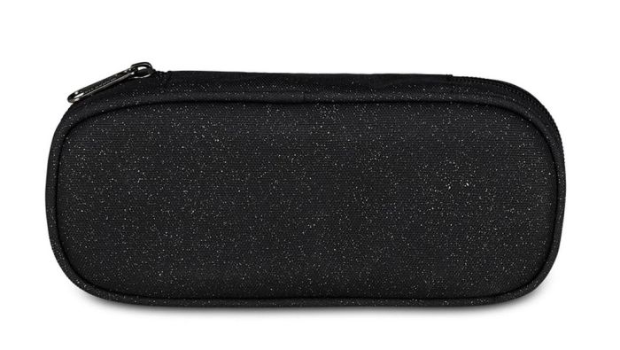 Astuccio scuola Invicta Lip Shine nero glitterato bustina ovale - foto 2
