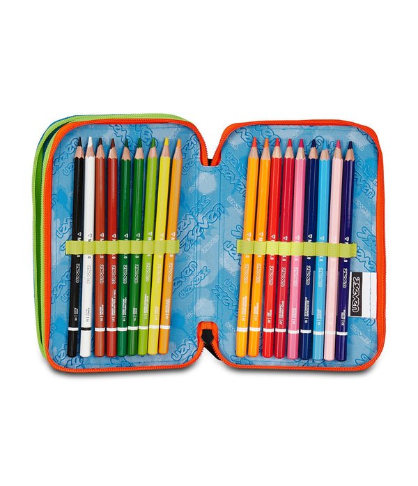Astuccio Seven 3 Zip – Scribbled Flame con 45 Pezzi Inclusi - Quiscuola.it – Zaini, Astucci e Diari Scuola