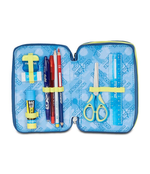 Astuccio Seven 3 Zip – Shady Dye Boy con 45 Pezzi Inclusi - Quiscuola.it – Zaini, Astucci e Diari Scuola