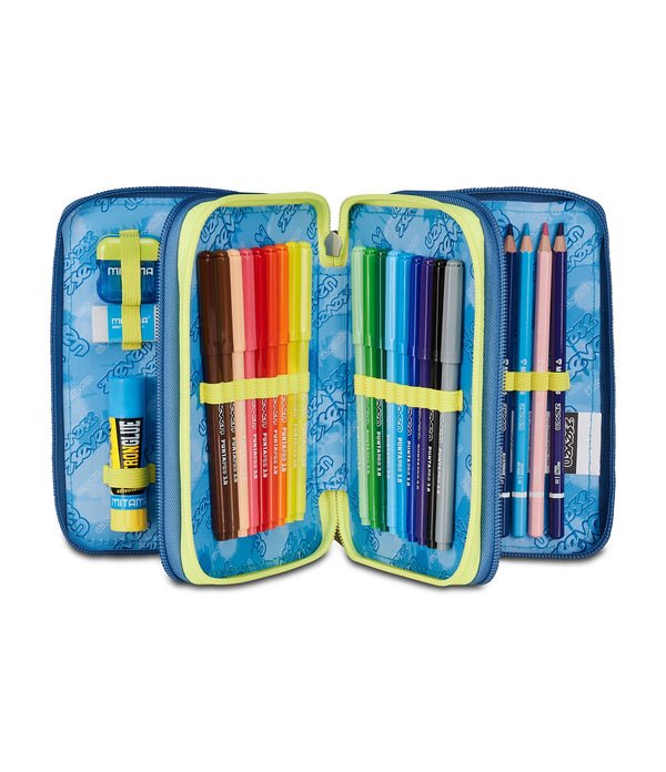 Astuccio Seven 3 Zip – Shady Dye Boy con 45 Pezzi Inclusi - Quiscuola.it – Zaini, Astucci e Diari Scuola