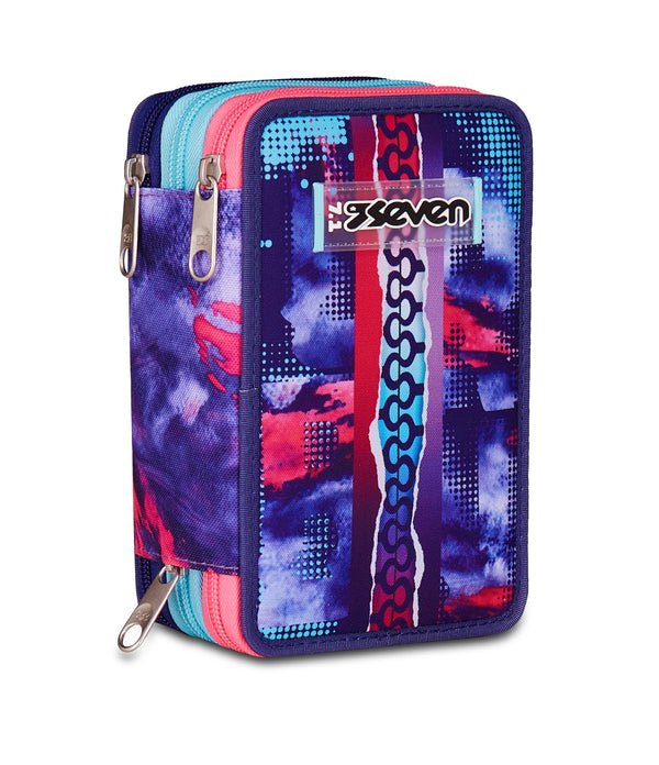 Astuccio Seven 3 Zip – Shady Dye Girl con 45 Accessori Inclusi - Quiscuola.it – Zaini, Astucci e Diari Scuola