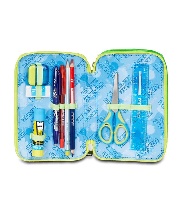 Astuccio Seven 3 Zip – Sprint Paint Boy con 45 Pezzi Inclusi - Quiscuola.it – Zaini, Astucci e Diari Scuola