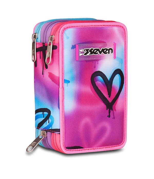 Astuccio Seven 3 Zip – Sprint Paint Girl con 45 Accessori - Quiscuola.it – Zaini, Astucci e Diari Scuola
