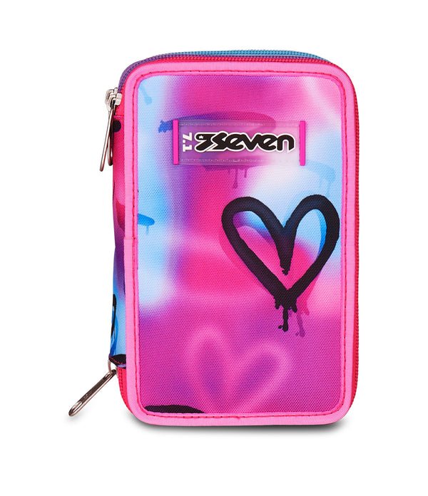 Astuccio Seven 3 Zip – Sprint Paint Girl con 45 Accessori - Quiscuola.it – Zaini, Astucci e Diari Scuola
