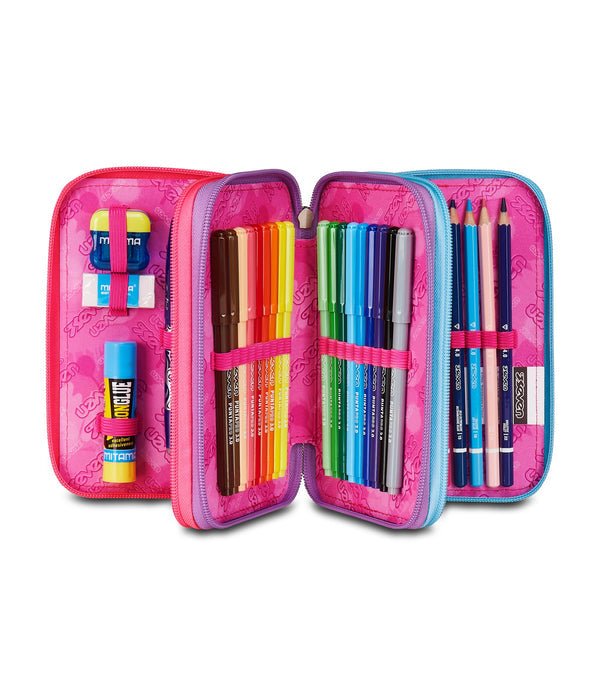 Astuccio Seven 3 Zip – Sprint Paint Girl con 45 Accessori - Quiscuola.it – Zaini, Astucci e Diari Scuola