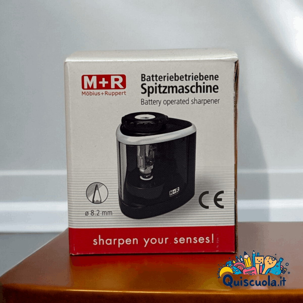 Temperamatite a Batteria – Nero, per Matite da 8mm - Quiscuola