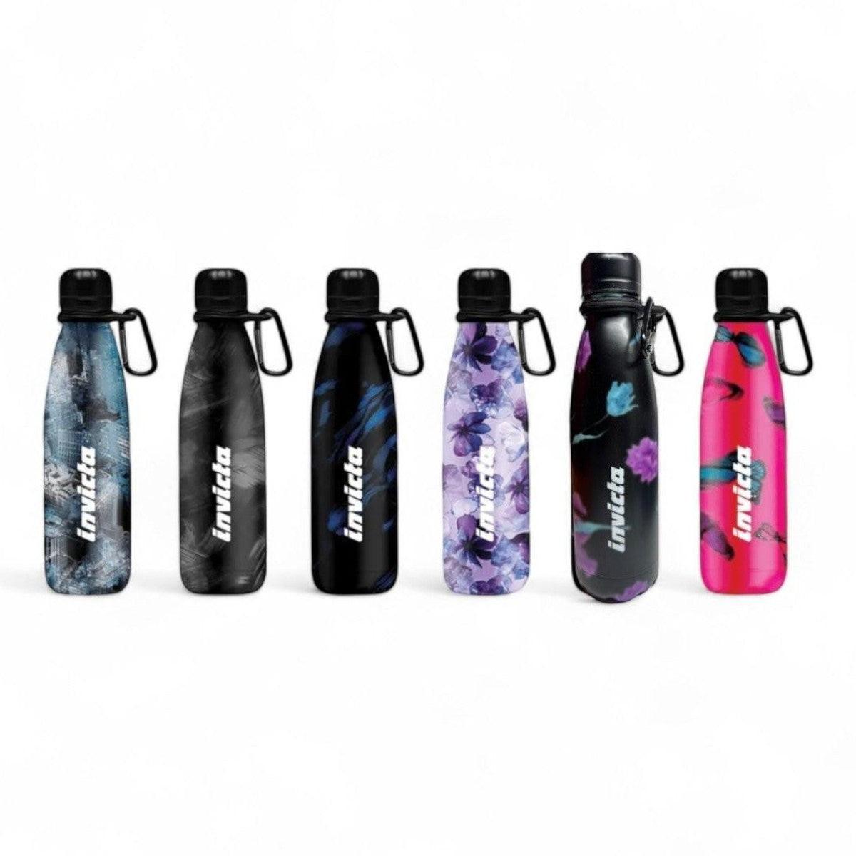 Borraccia termica Invicta 500 ml acciaio inox 6 fantasie.