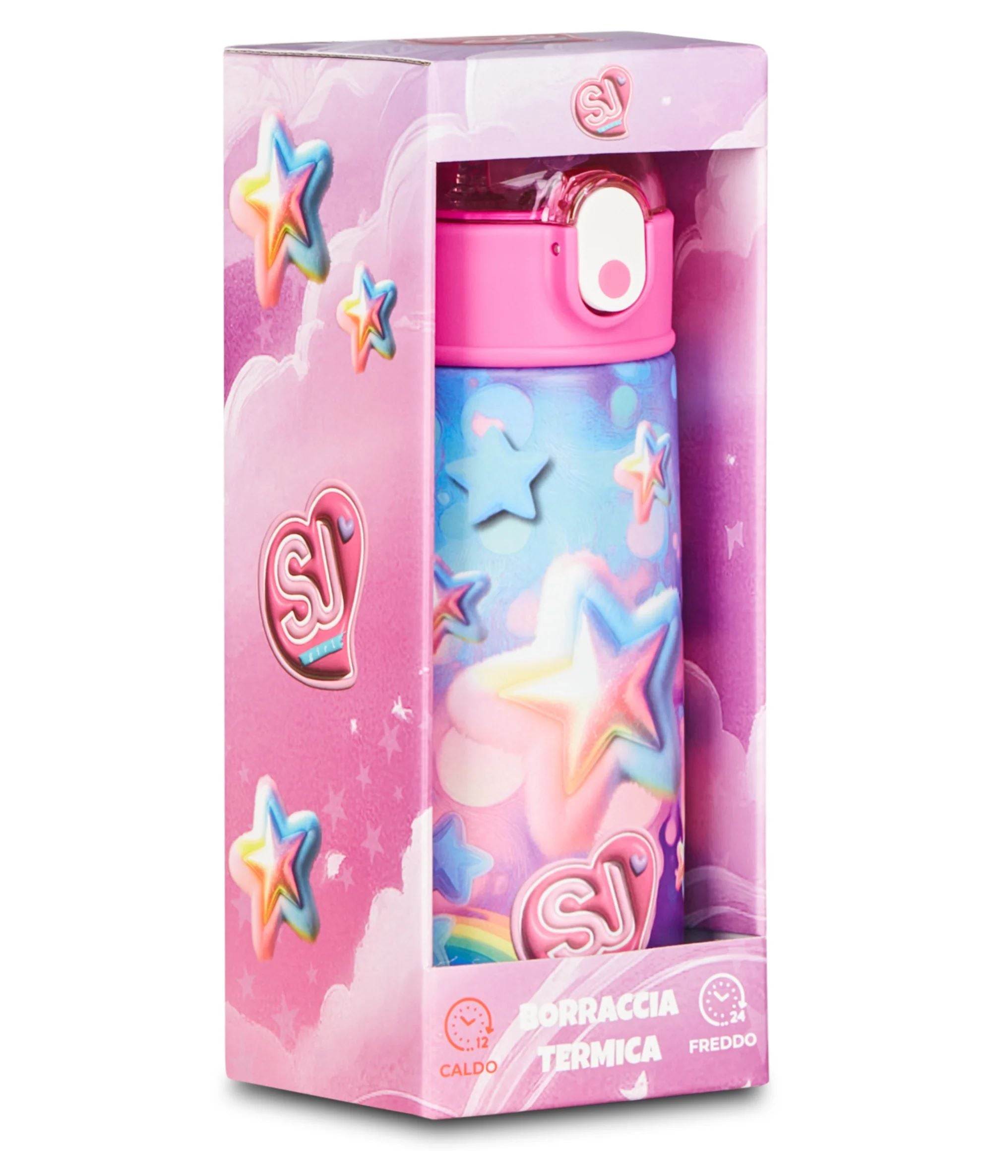 Borraccia termica Seven Sj Stelle 460ml con cannuccia in gomma - foto 2