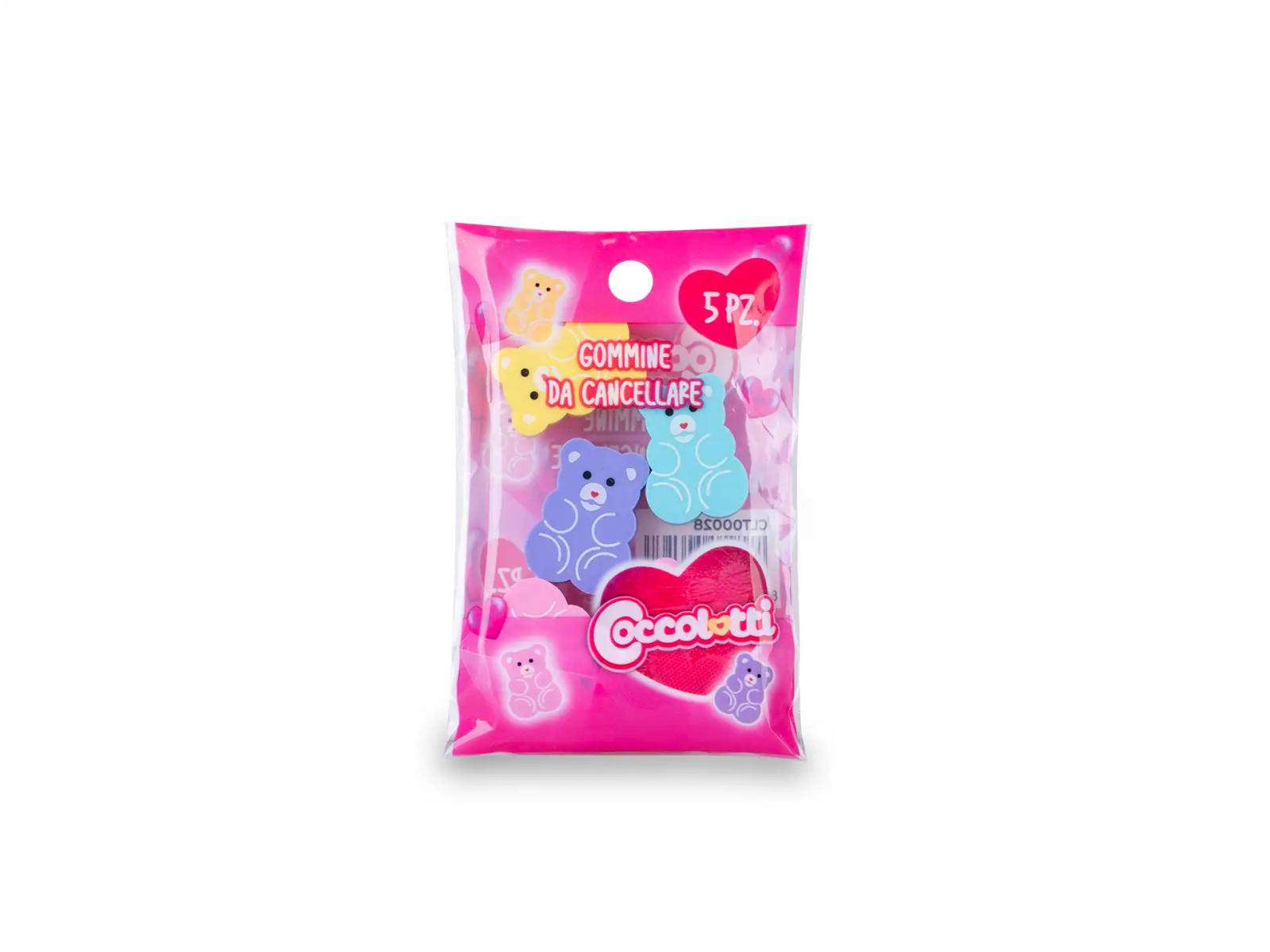 Bustina 5 Mini Gomme Coccolotti da Collezione - Quiscuola.it – Zaini, Astucci e Diari Scuola