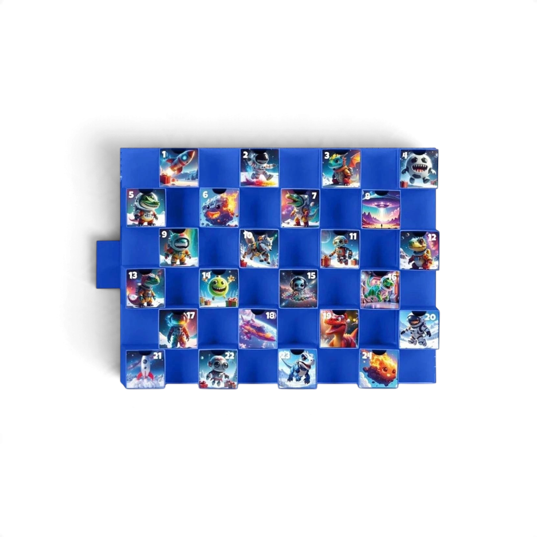 Calendario Avvento Seven SJ Gang Boy con 24 cassettini illustrati e sorprese di cancelleria - foto 2
