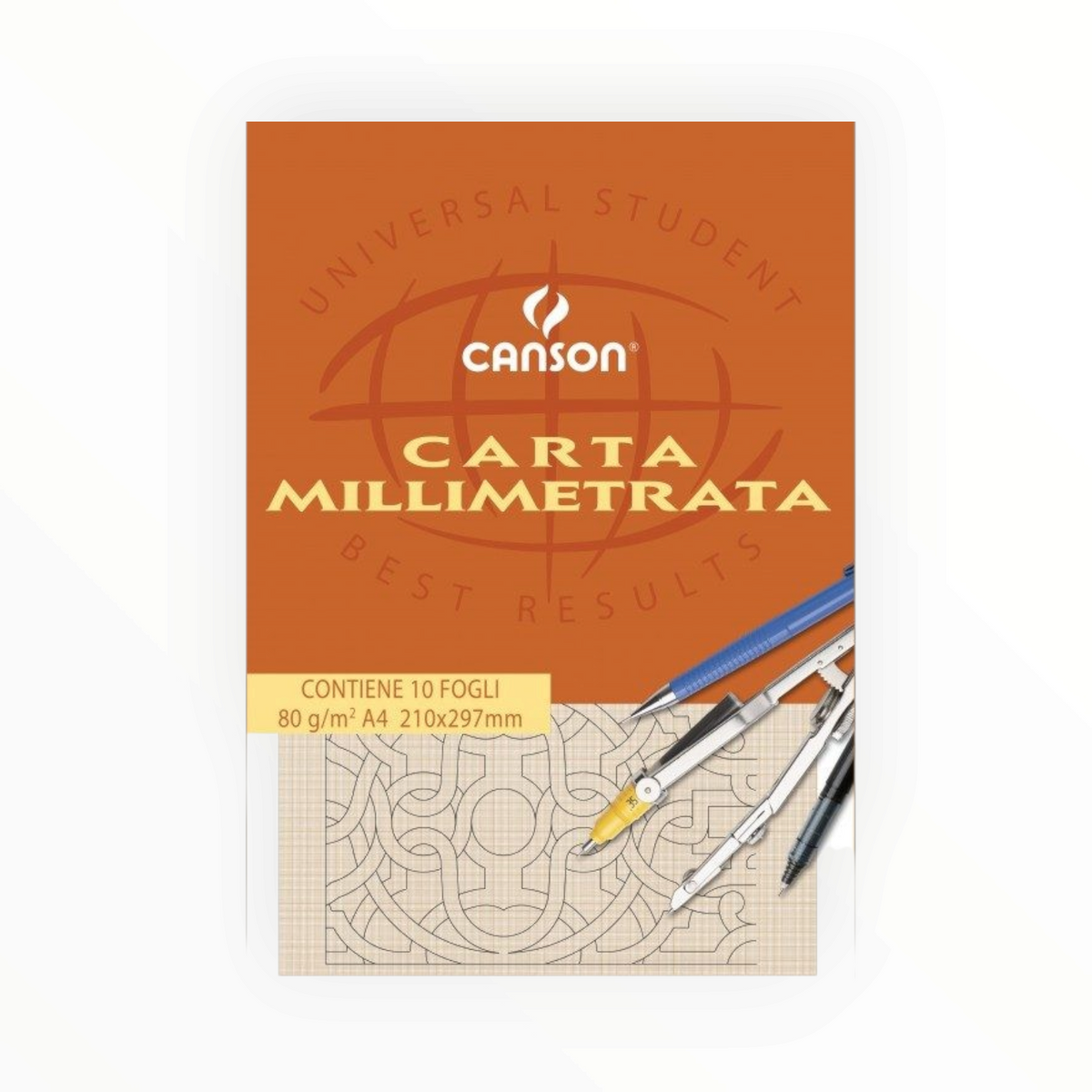 Blocco carta millimetrata Canson A4 80 g 10 fogli