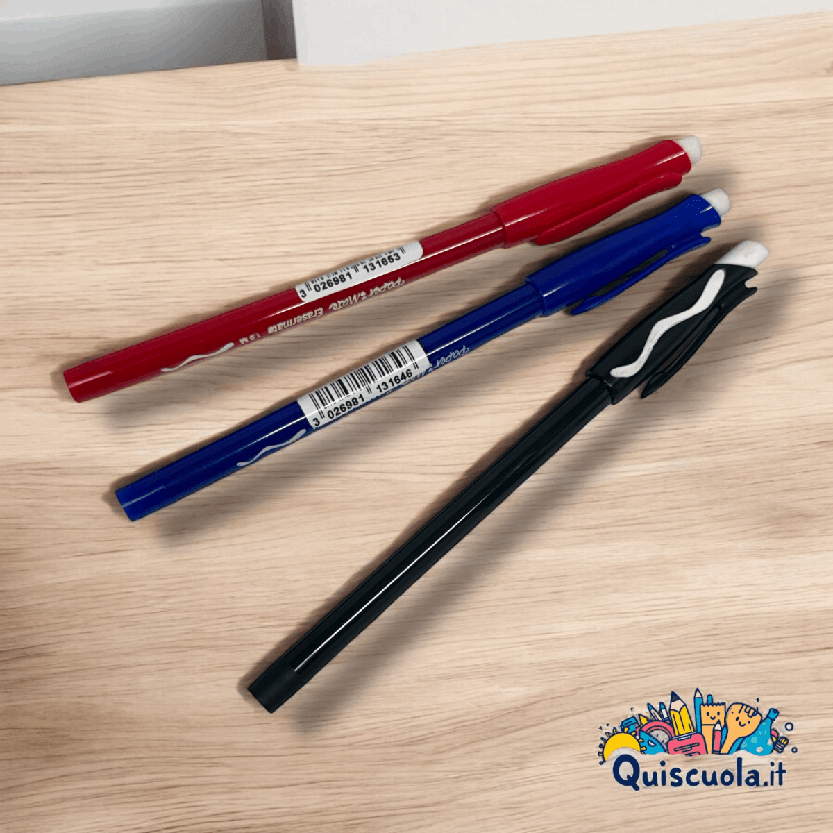 Penna Cancellabile PaperMate Replay Erasemate – Disponibile in Nero, Rosso e Blu - Quiscuola