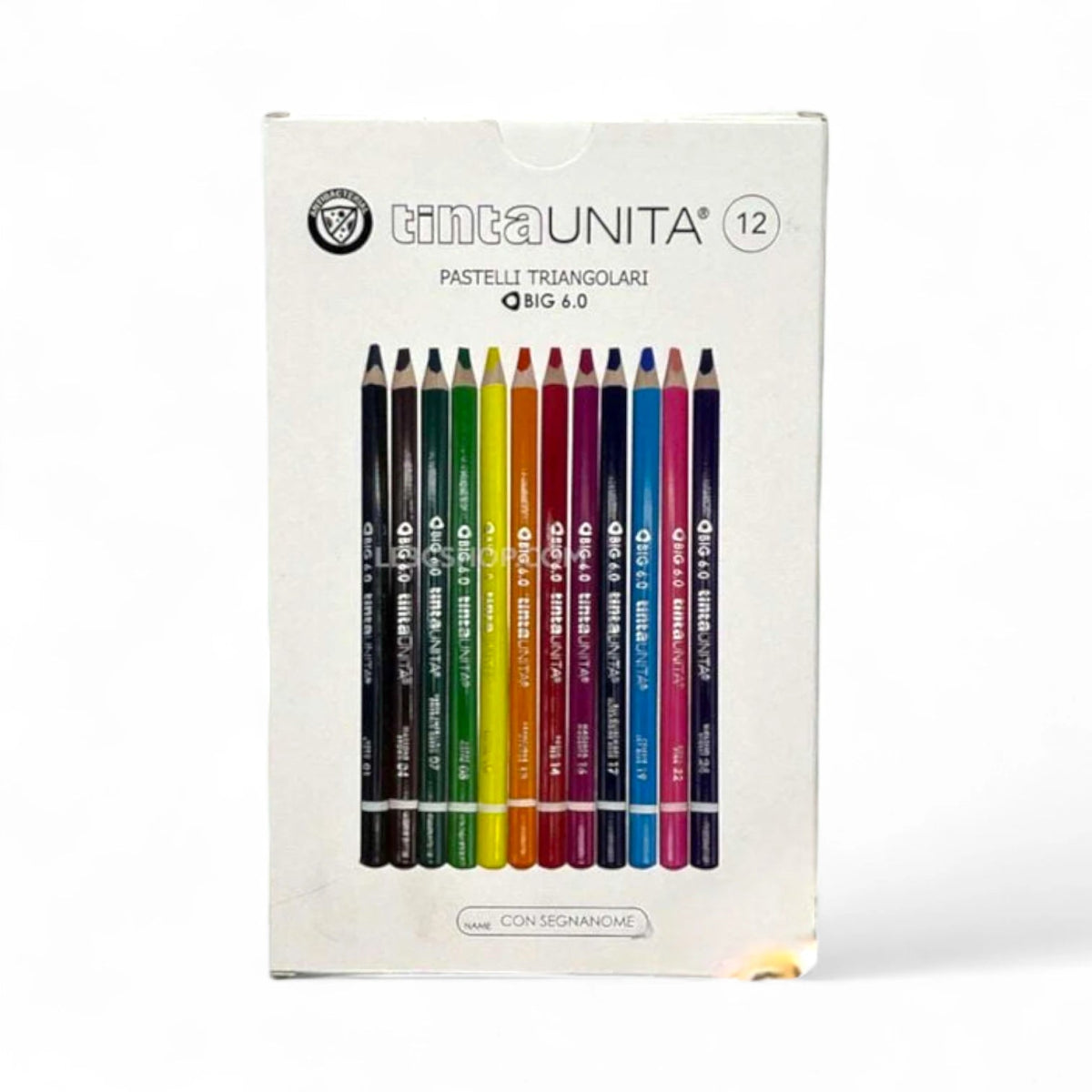 Colori a Pastelli Tinta Unita Triangolari 6 mm – Set 12 Pezzi con Segnanome - Quiscuola.it – Zaini, Astucci e Diari Scuola