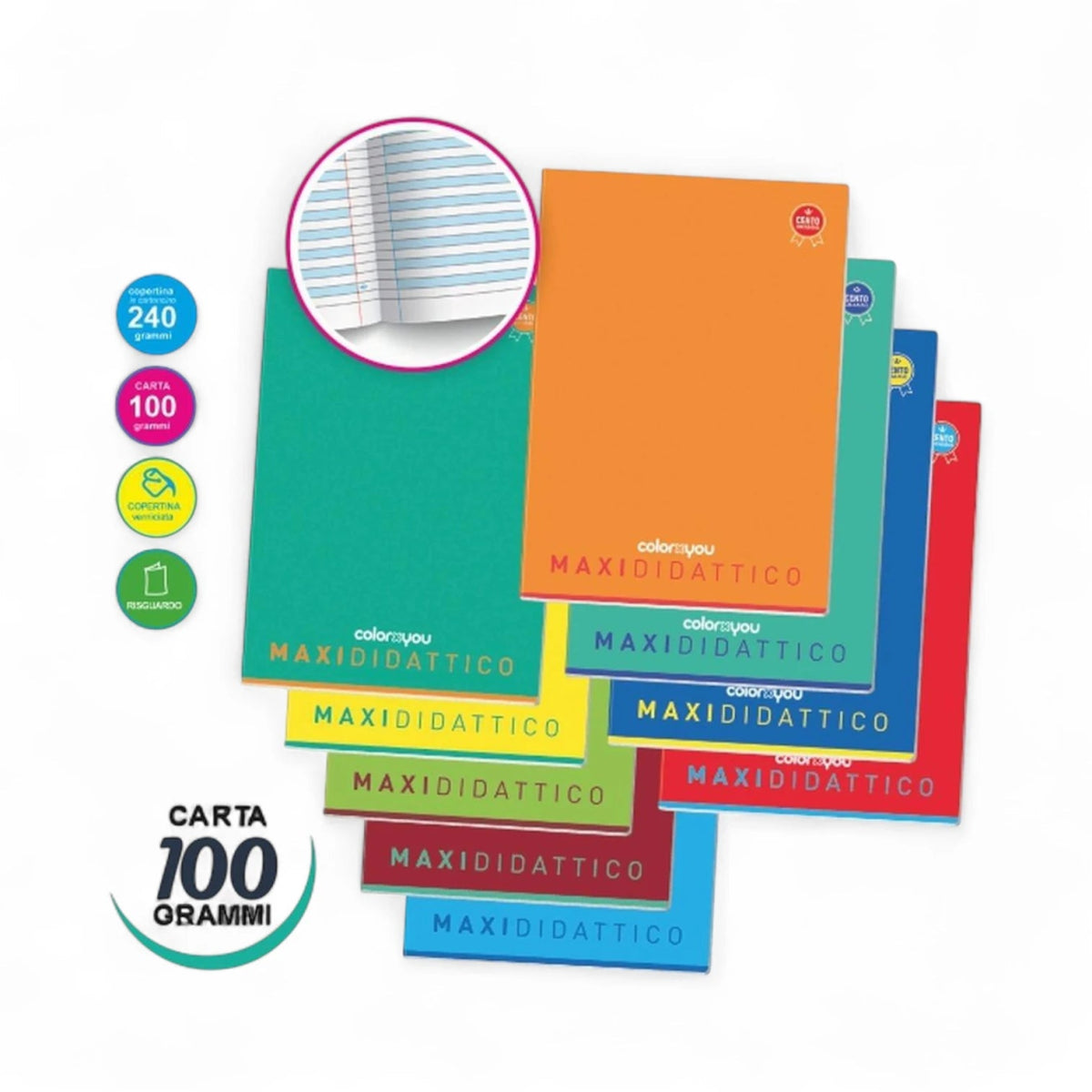 ColorXyou Maxi Didattico Quaderni Scuola Primaria Coloreassortito - Quiscuola.it – Zaini, Astucci e Diari Scuola