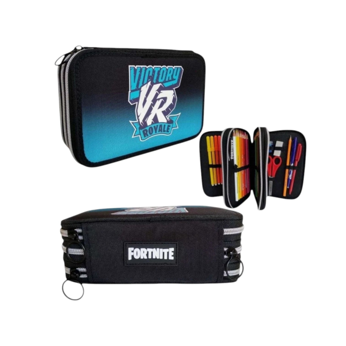 Comix Sporty Victory Fortnite Astuccio 3 Zip con Penna Frixion - Quiscuola.it – Zaini, Astucci e Diari Scuola