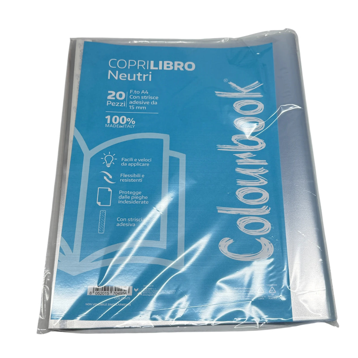 Coprilibro adesivo trasparente PVC 49,5x30,5 cm confezione 20 pezzi - foto 1