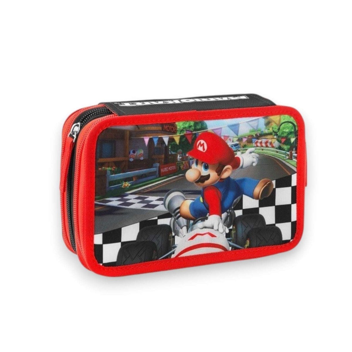 Astuccio 3 Zip Mario Kart Franco Panini - Completo di Accessori - Quiscuola