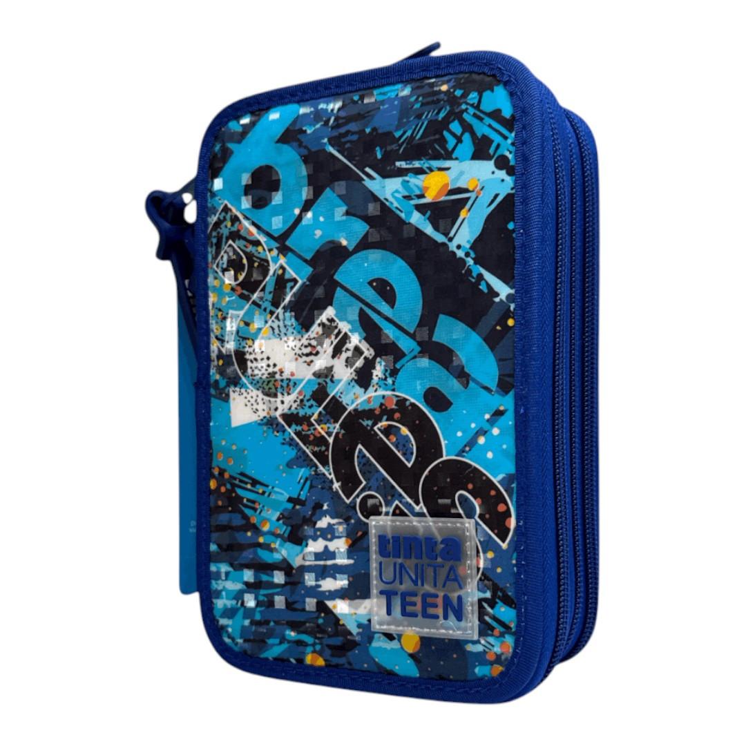 Astuccio 3 Zip Tinta Unita Teen - Organizzato e Resistente.
