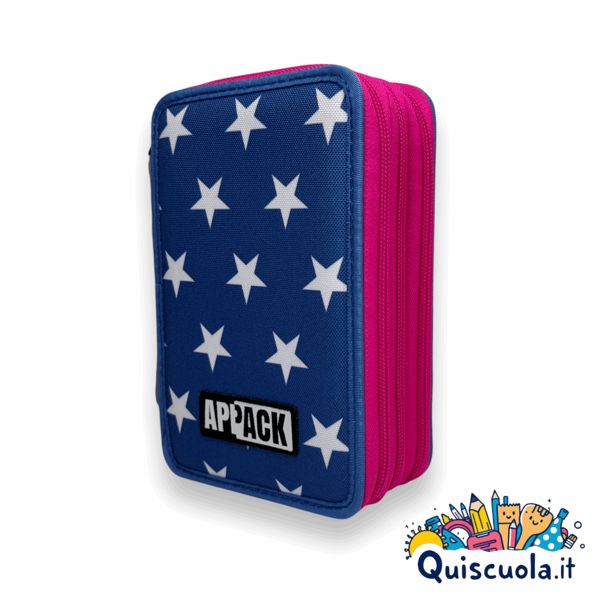 Astuccio 3 Zip APPack Webkins - Completo di Accessori per la Scuola - Quiscuola