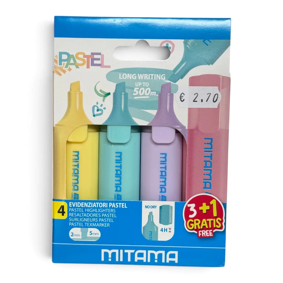 Evidenziatori fluo o pastel - Set 4pz Mitama - Pastel - foto 2