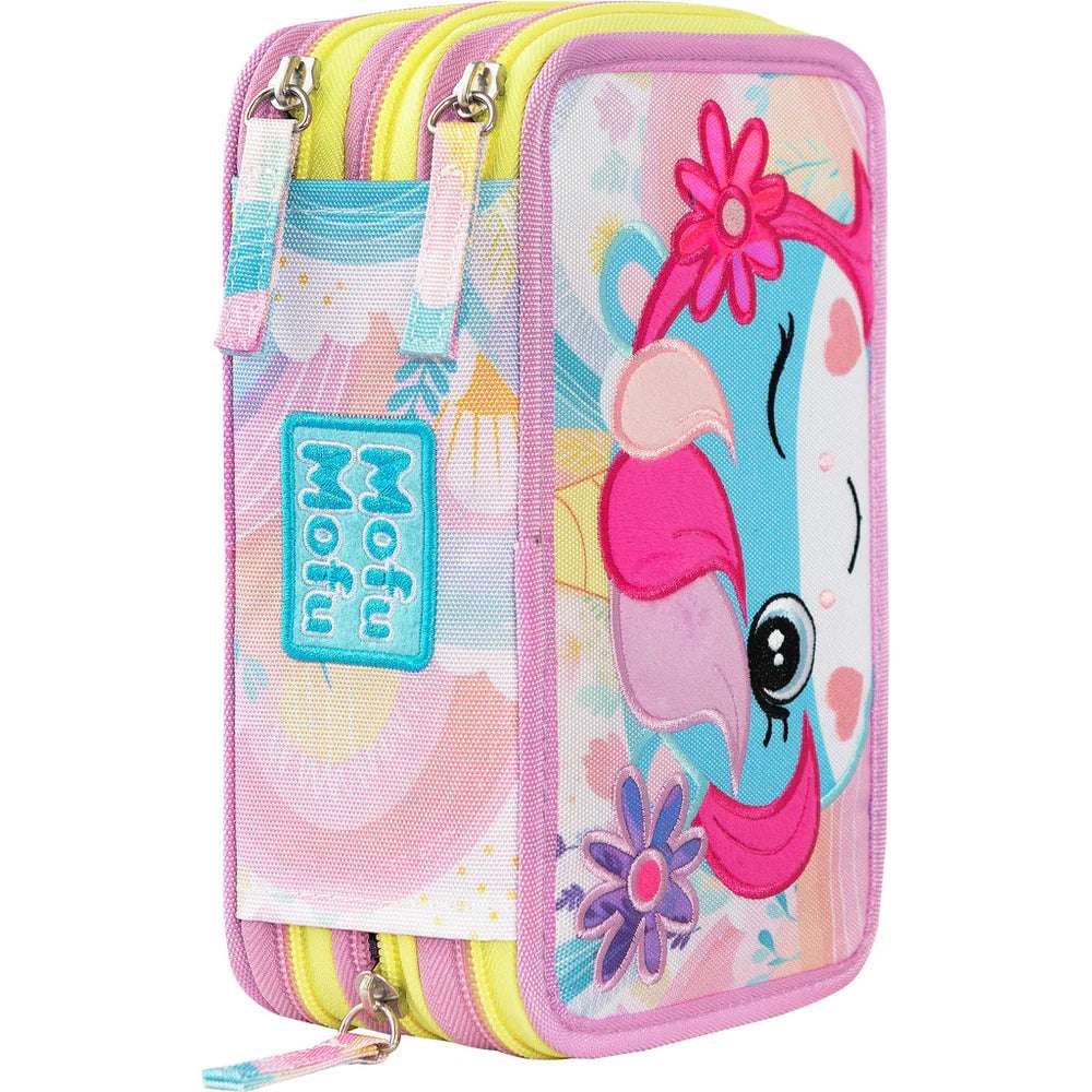 Astuccio 3 Zip Mofu Mofu Lilla – Completo, Ordinato e Super Tenero per la Scuola - Quiscuola