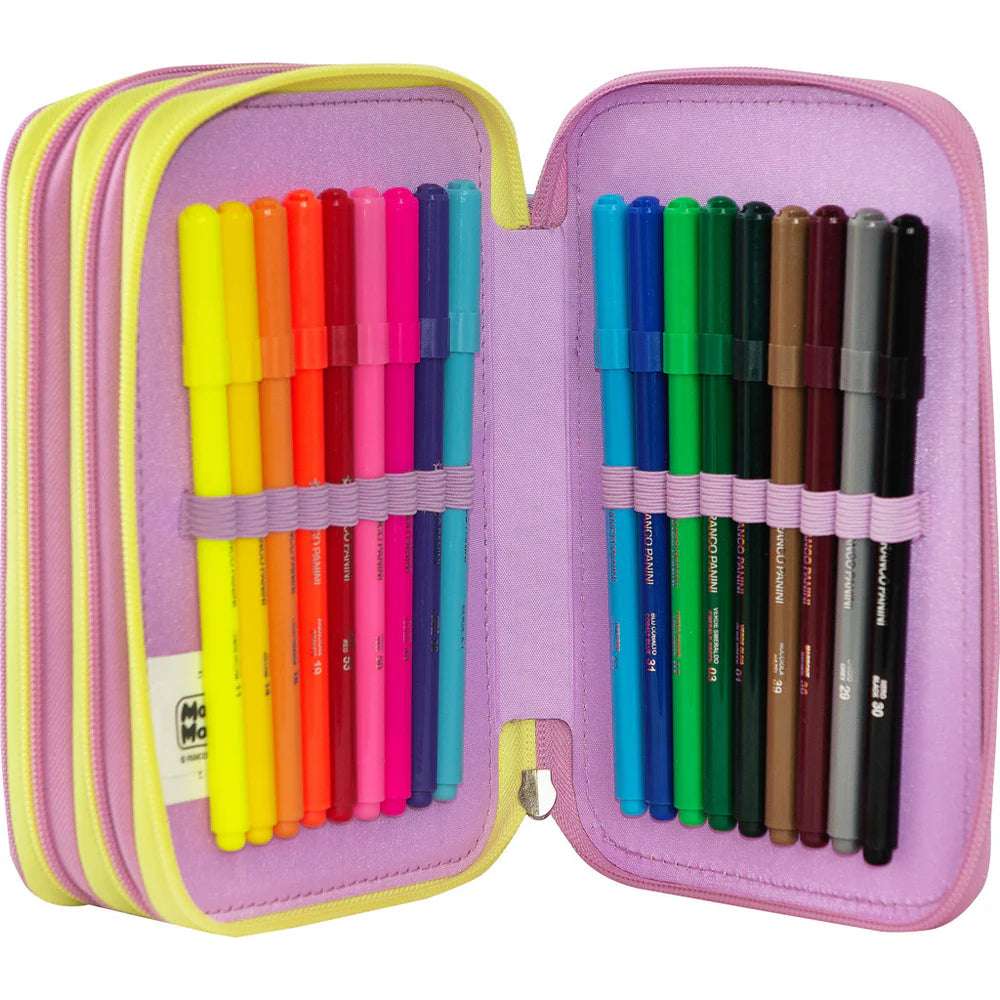 Astuccio 3 Zip Mofu Mofu Lilla – Completo, Ordinato e Super Tenero per la Scuola - Quiscuola