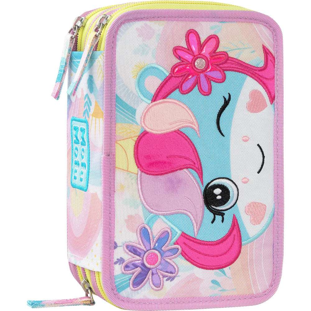 Astuccio 3 Zip Mofu Mofu Lilla – Completo, Ordinato e Super Tenero per la Scuola - Quiscuola