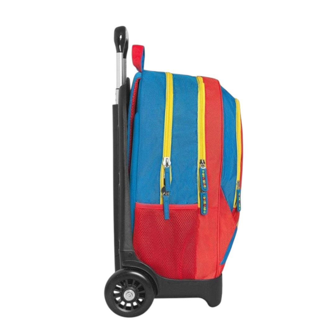Zaino Trolley Staccabile Super Mario - Blu/Rosso/Giallo - Pratico e Spazioso.
