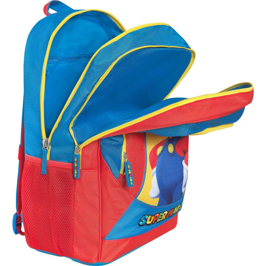 Zaino Trolley Staccabile Super Mario - Blu/Rosso/Giallo - Pratico e Spazioso - Quiscuola
