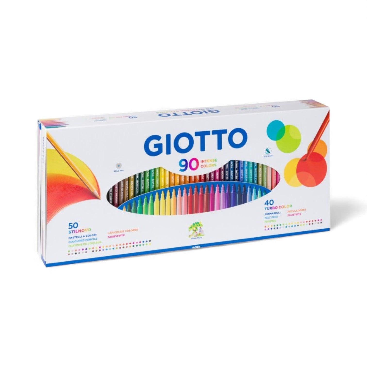 Scatola 90 Colori Giotto Fila Stilnovo e Turbo Color.