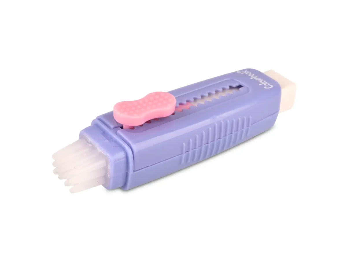 Gomma Colourbook Sweepy con spazzolino integrato per cancellare pulito - Quiscuola.it – Zaini, Astucci e Diari Scuola