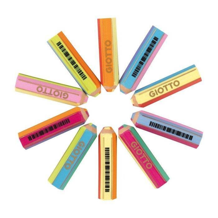 Gomma a forma di matita Giotto Happy4 colori assortiti - foto 1