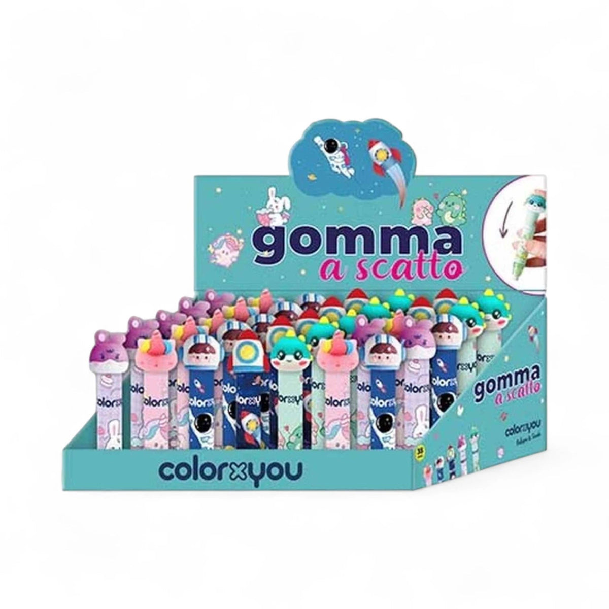 Gomma Retrattile con Impugnatura Comoda 5 Soggetti - Quiscuola.it – Zaini, Astucci e Diari Scuola