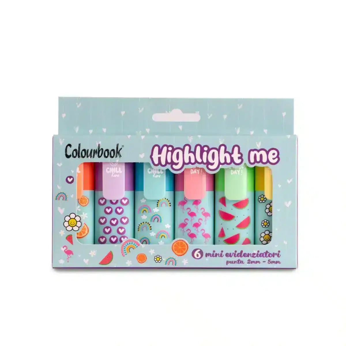 Set 6 mini evidenziatori pastello Highlight Me Colourbook - foto 3